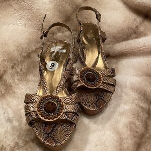 Anne Klein wedge with Copper and Brown NWOT size 9